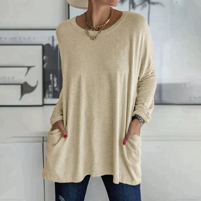 Dorte™ | Long Sleeve T-Shirt with Pocket