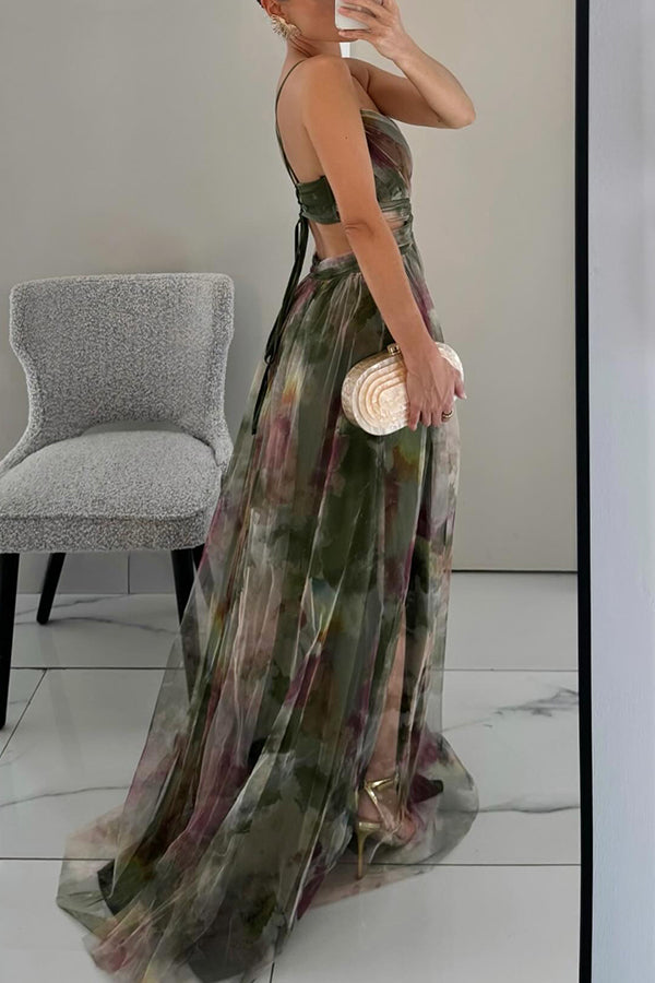 Viola | Magnifique maxi-robe à imprimé floral