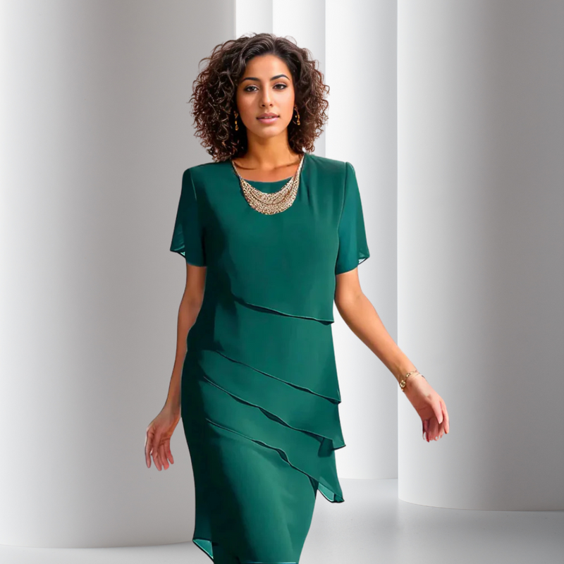 Dorte™ | Layered Chiffon Dress