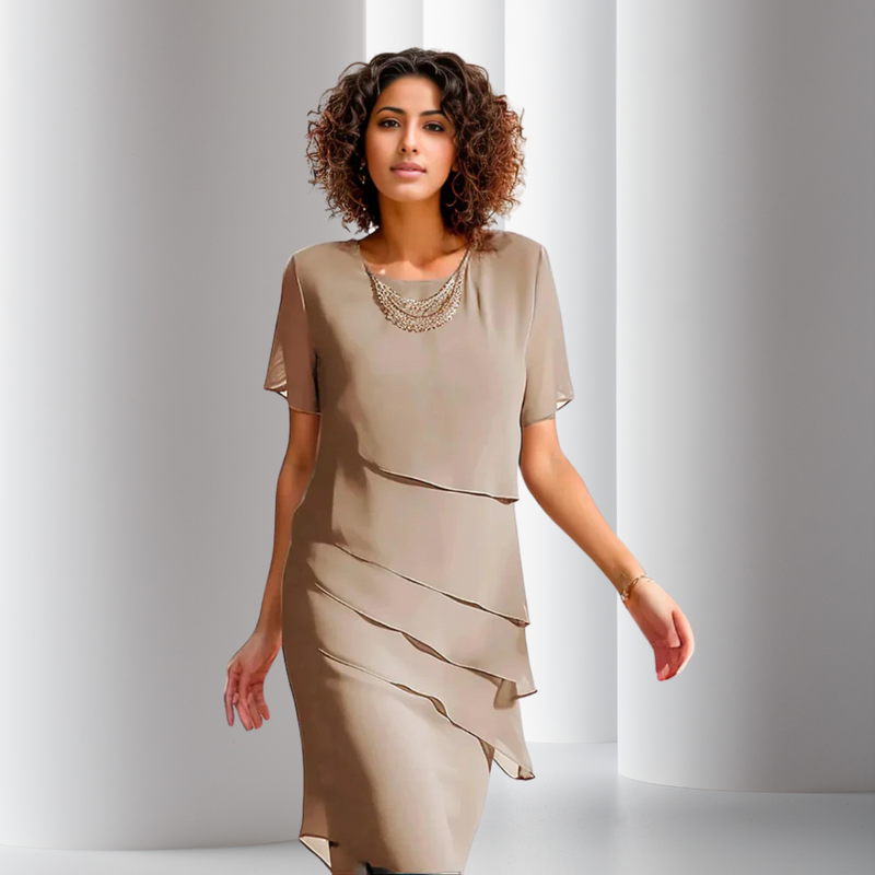 Dorte™ | Layered Chiffon Dress