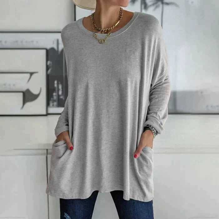 Dorte™ | Long Sleeve T-Shirt with Pocket