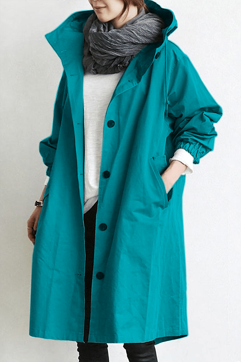 Dorte™ | Elegant women's long cardigan with collar and pockets