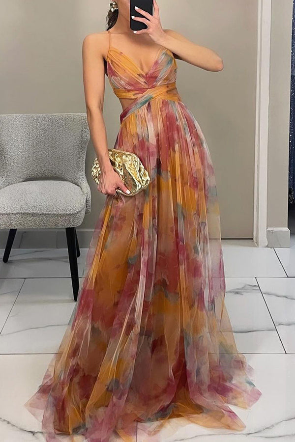 Viola | Magnifique maxi-robe à imprimé floral