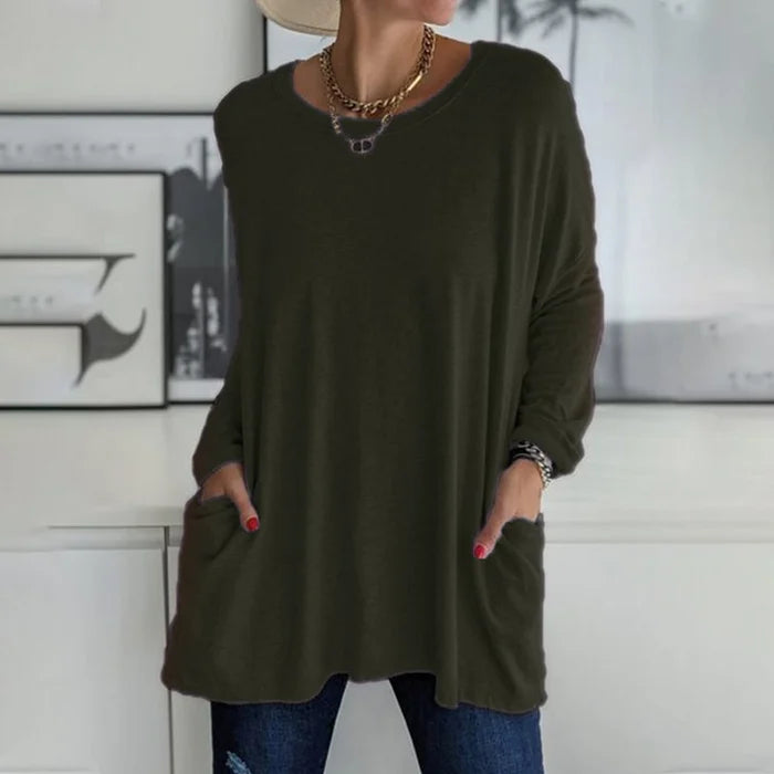 Dorte™ | Long Sleeve T-Shirt with Pocket