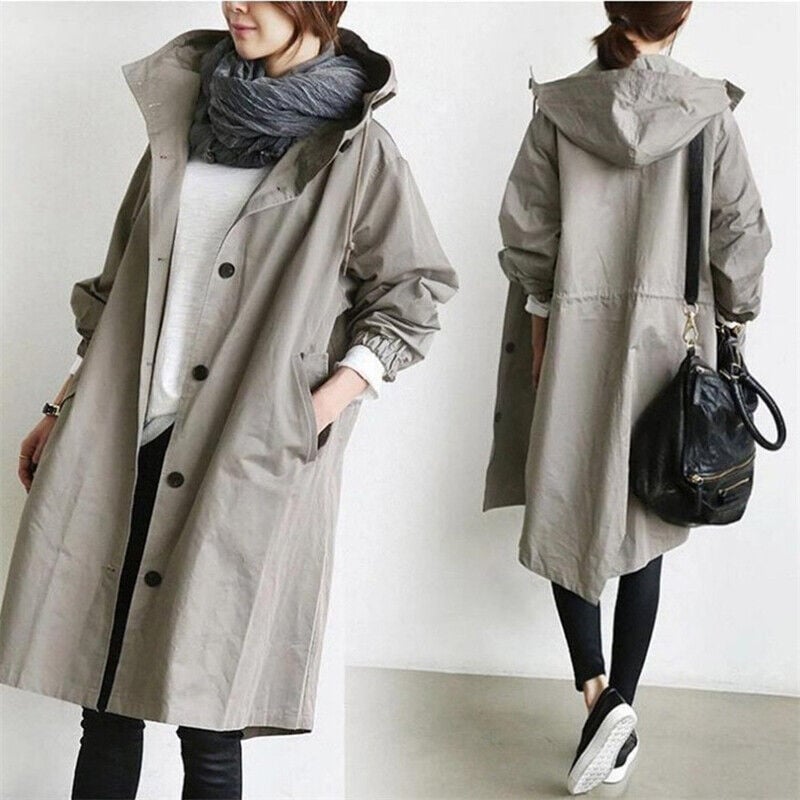 Dorte™ | Elegant women's long cardigan with collar and pockets