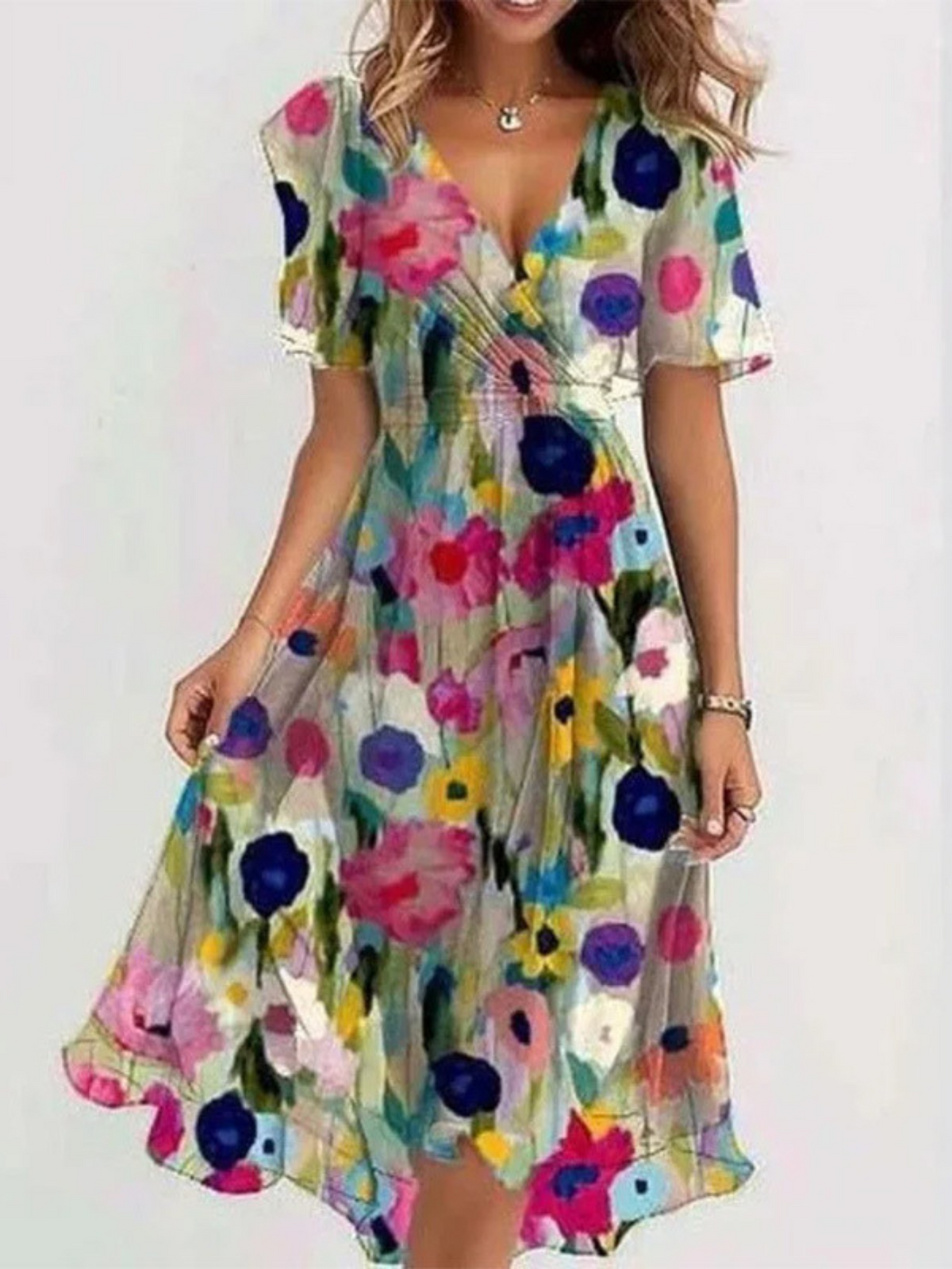 LAVINA™ – Robe Midi Boho Vibrante