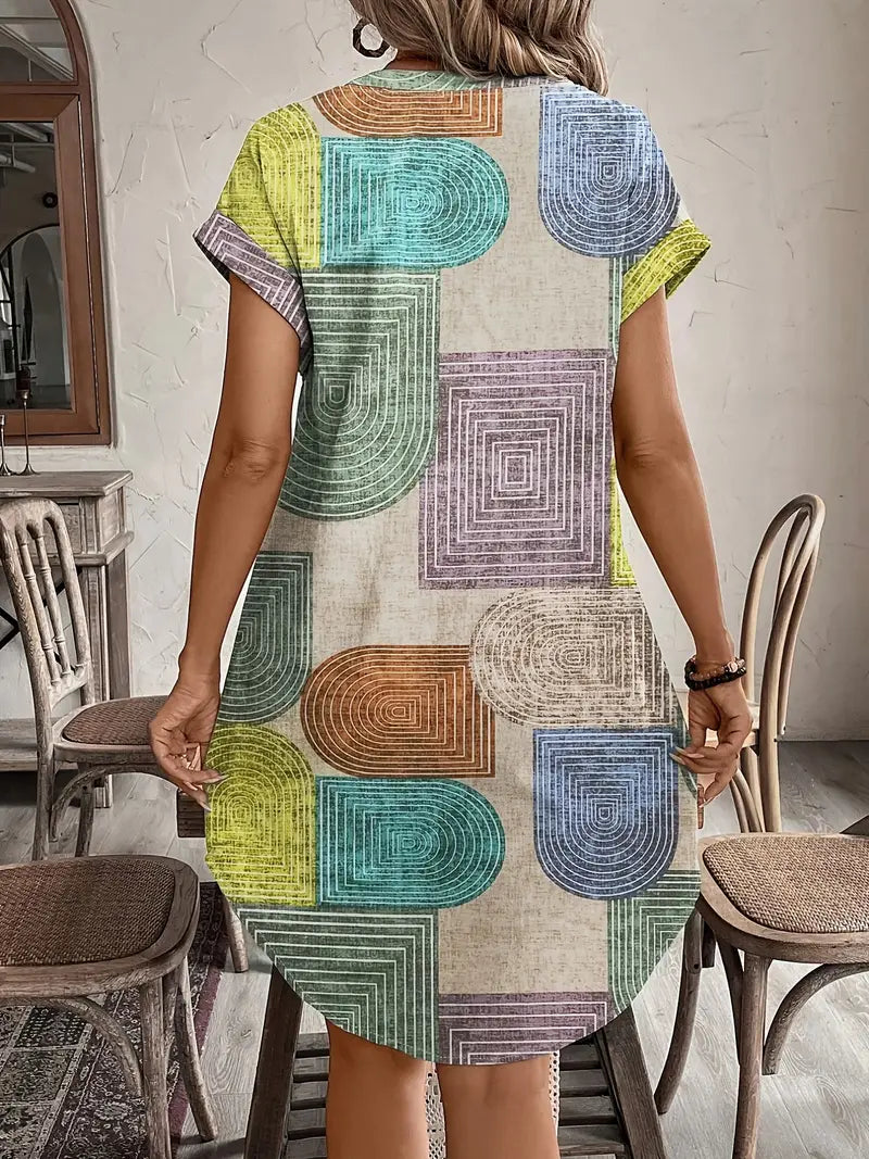 Dorte™ | Elegant Geometric Dress