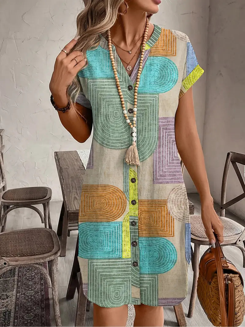 Dorte™ | Elegant Geometric Dress