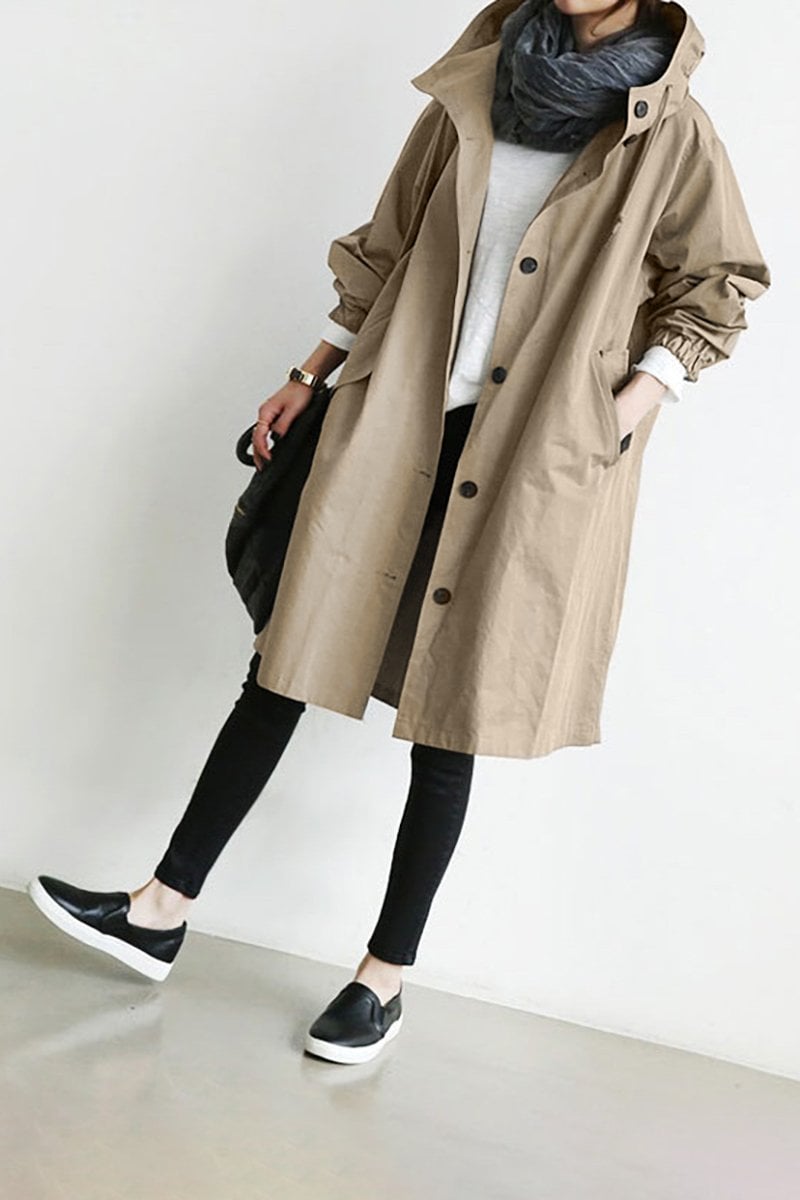 Dorte™ | Elegant women's long cardigan with collar and pockets