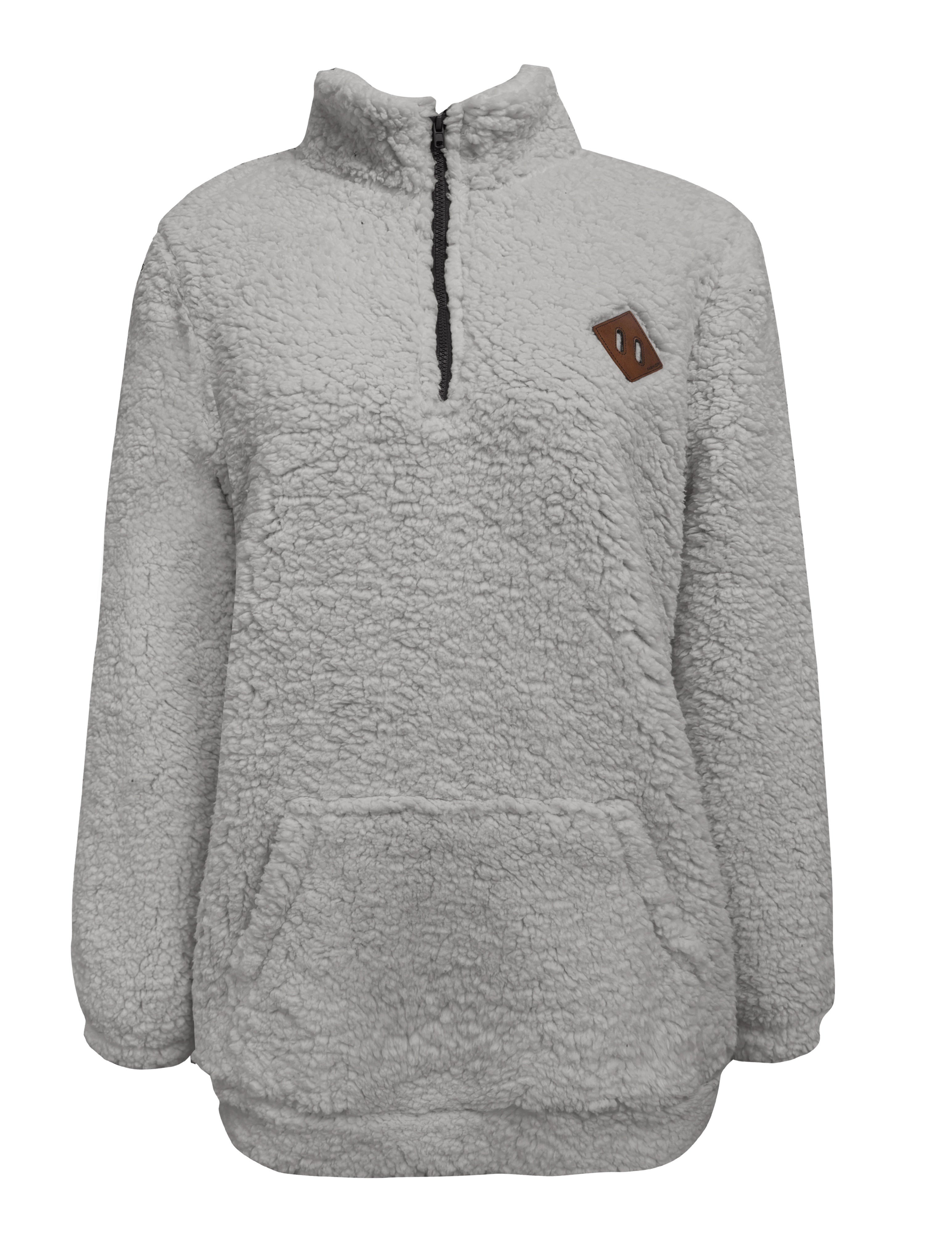 NOREEN | Sweter Teddy z Zamkiem