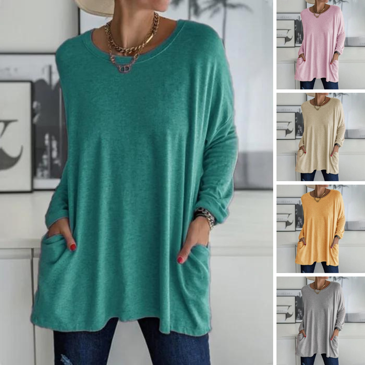 Dorte™ | Long Sleeve T-Shirt with Pocket
