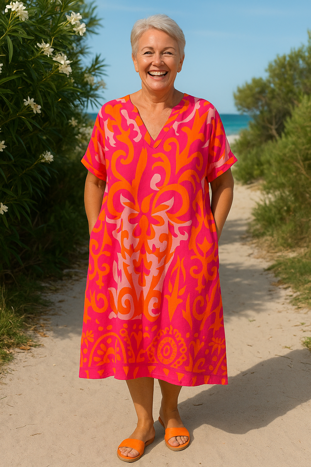 Marisela | Robe Midi Breeze – Légèreté, Confiance & Style Décontracté