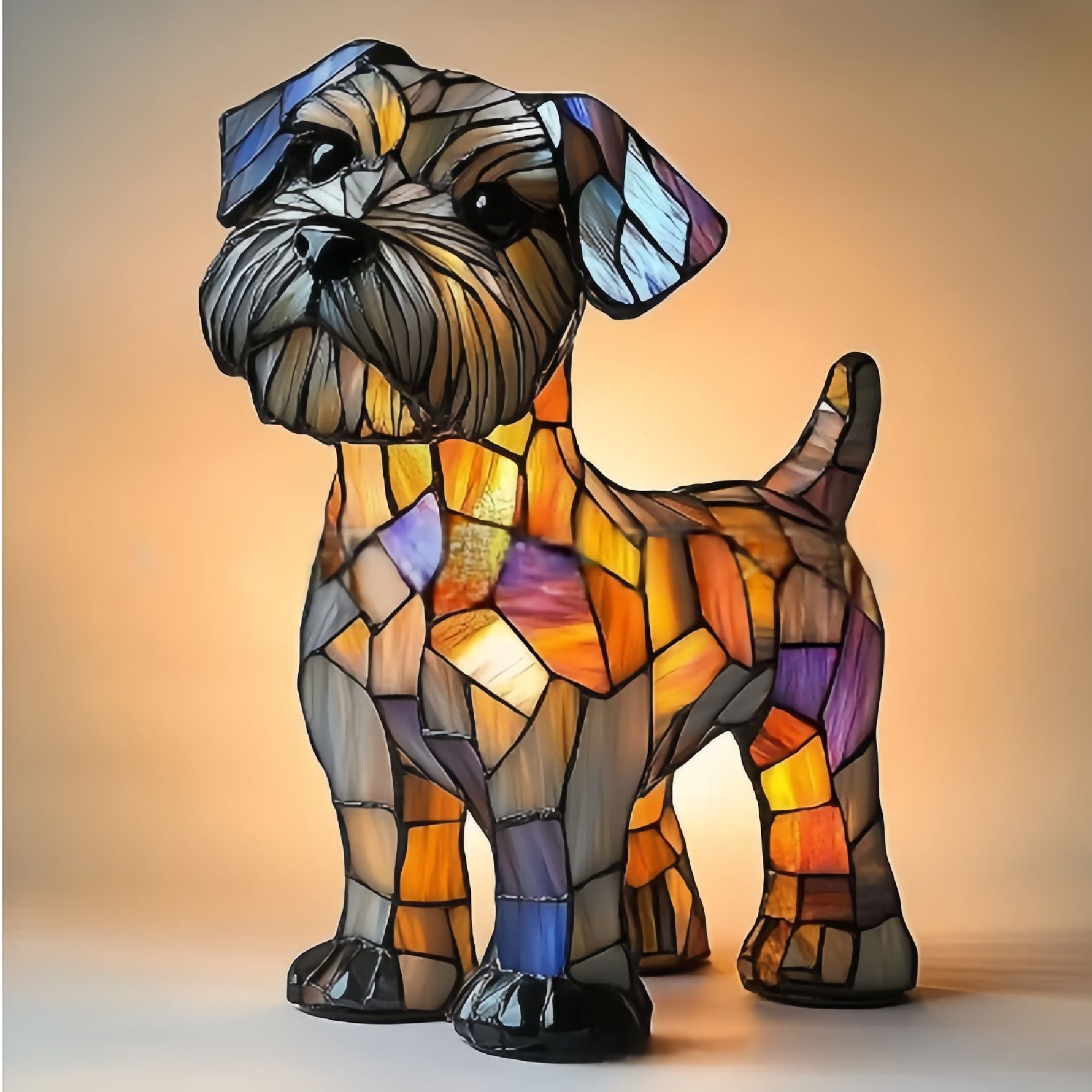 Doudou – Lampe pour chien magique en verre coloré