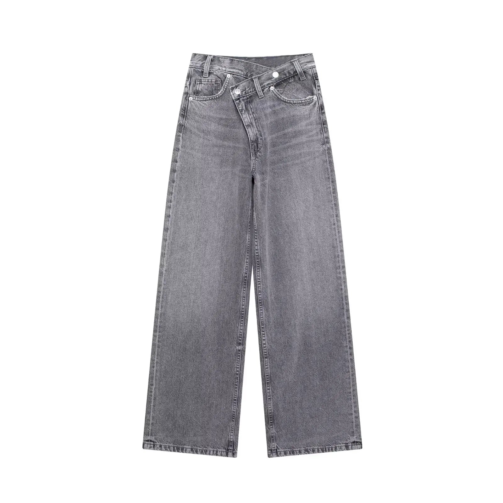 Jean Loose Cross à Fermeture Asymétriques