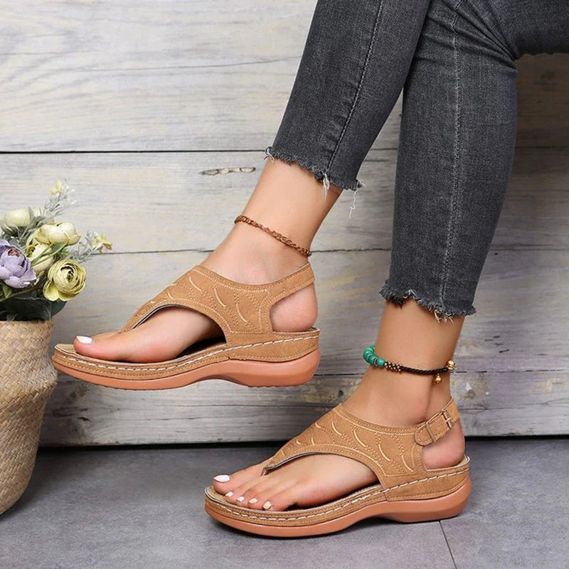Pauleen | Sandalen met gewatteerde hiel
