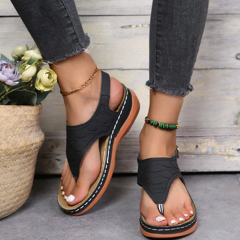 Pauleen | Sandalen met gewatteerde hiel