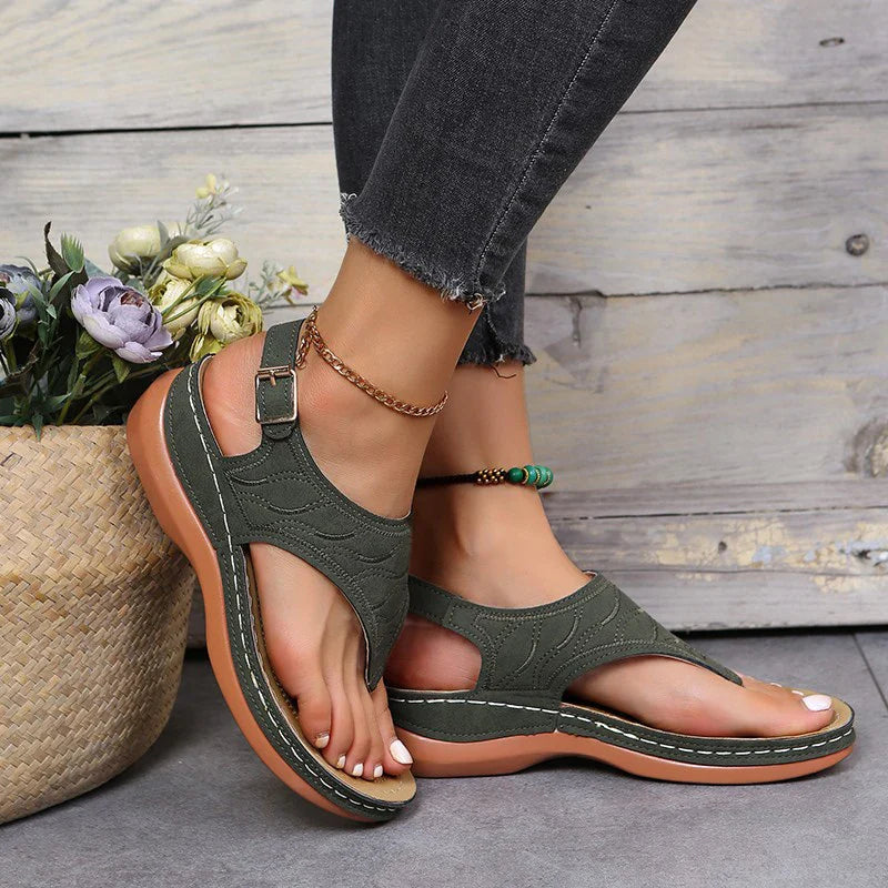 Pauleen | Sandalen met gewatteerde hiel