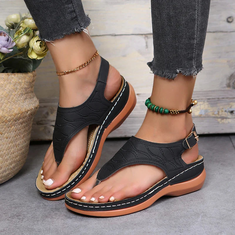 Pauleen | Sandalen met gewatteerde hiel