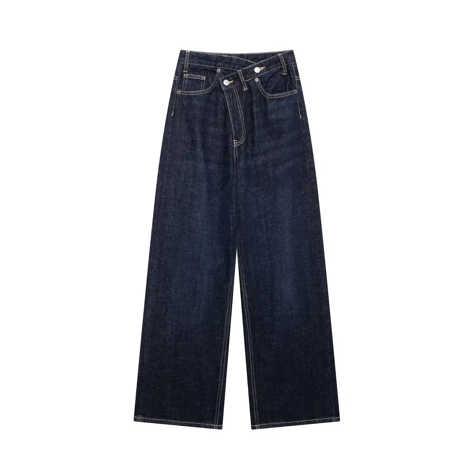 Jean Loose Cross à Fermeture Asymétriques