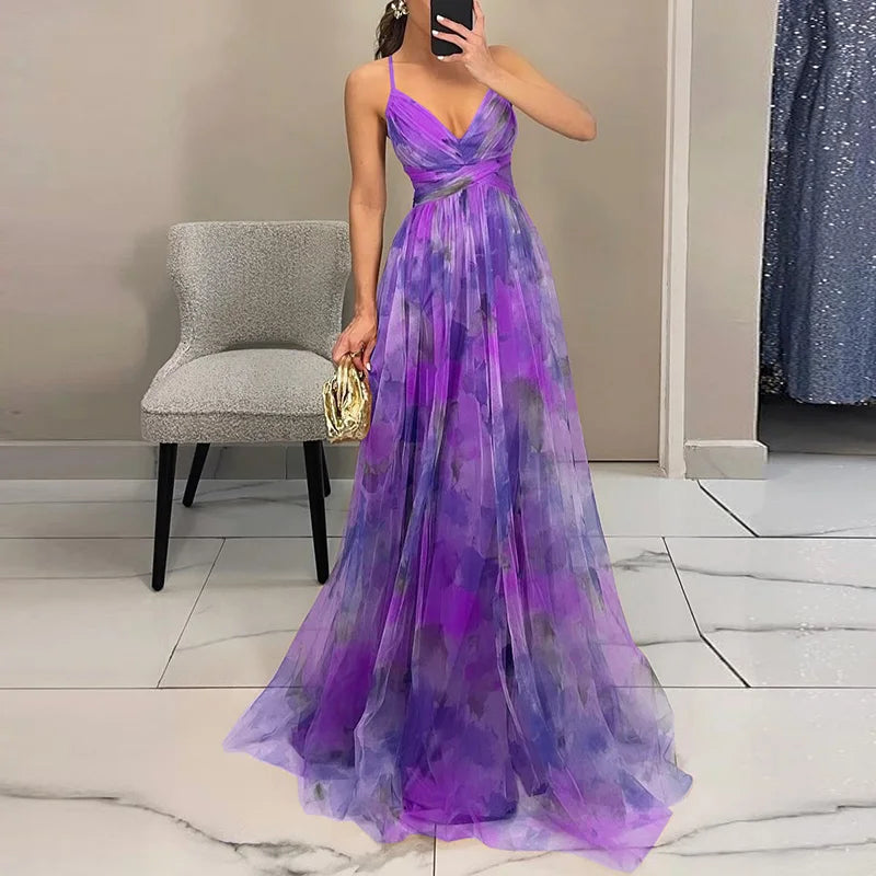 Freya™ | Fortryllende Maxi-kjole med Blomstertrykk