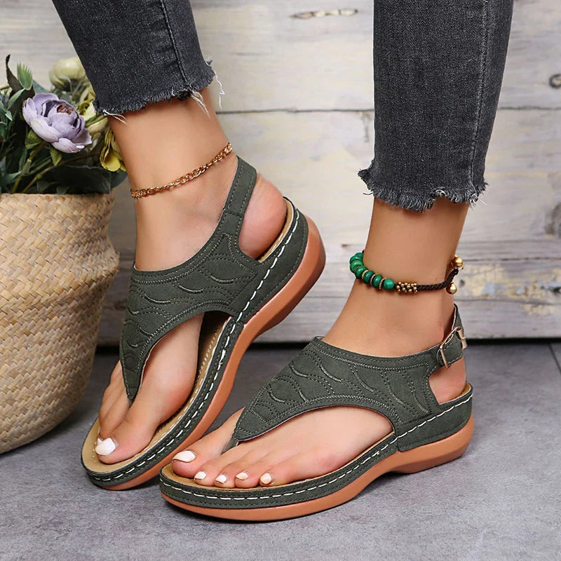 Pauleen | Sandalen met gewatteerde hiel
