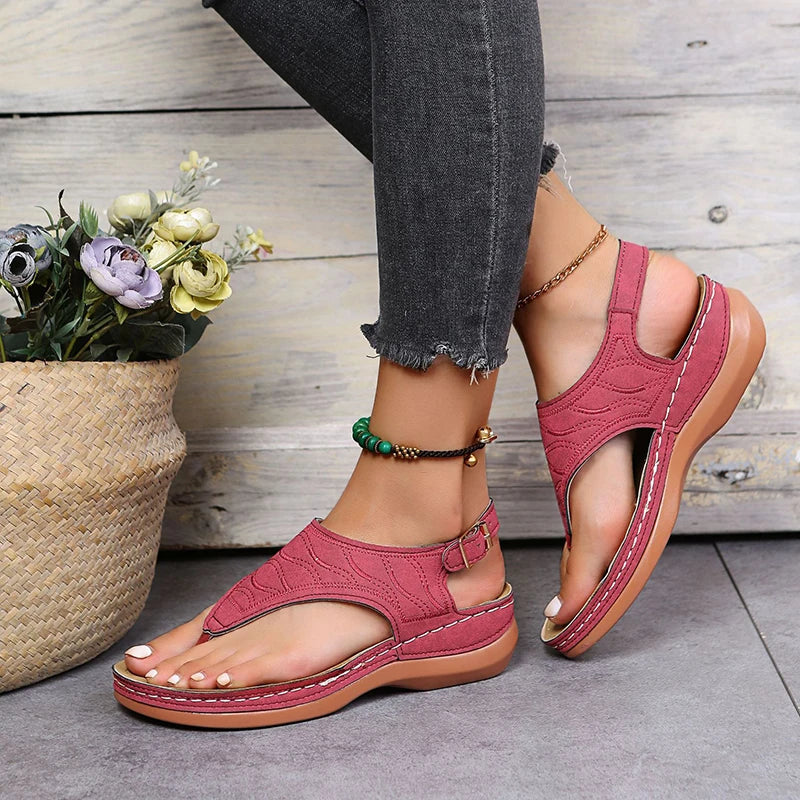 Pauleen | Sandalen met gewatteerde hiel
