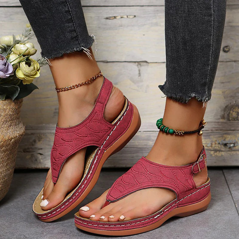 Pauleen | Sandalen met gewatteerde hiel