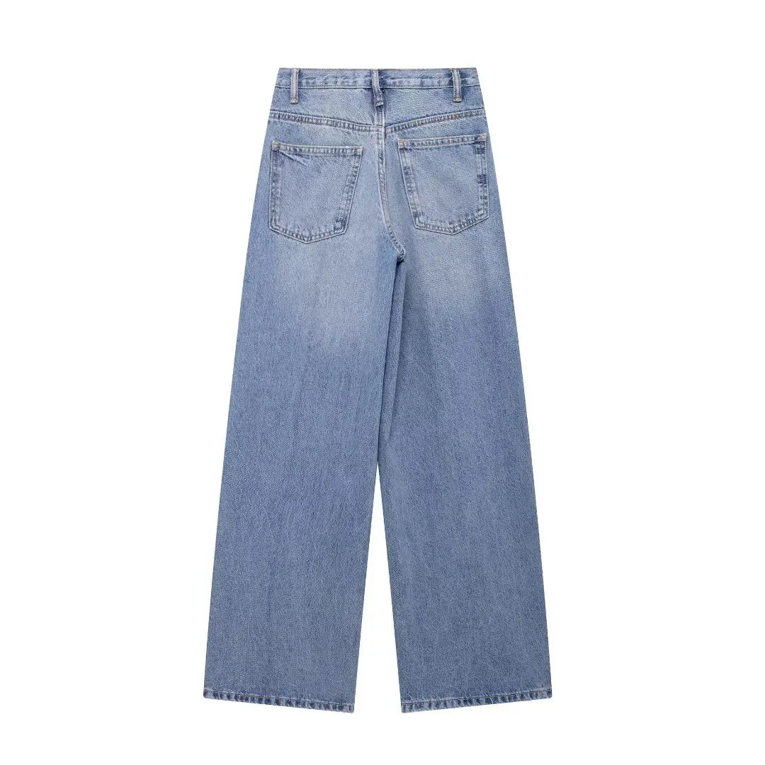 Jean Loose Cross à Fermeture Asymétriques