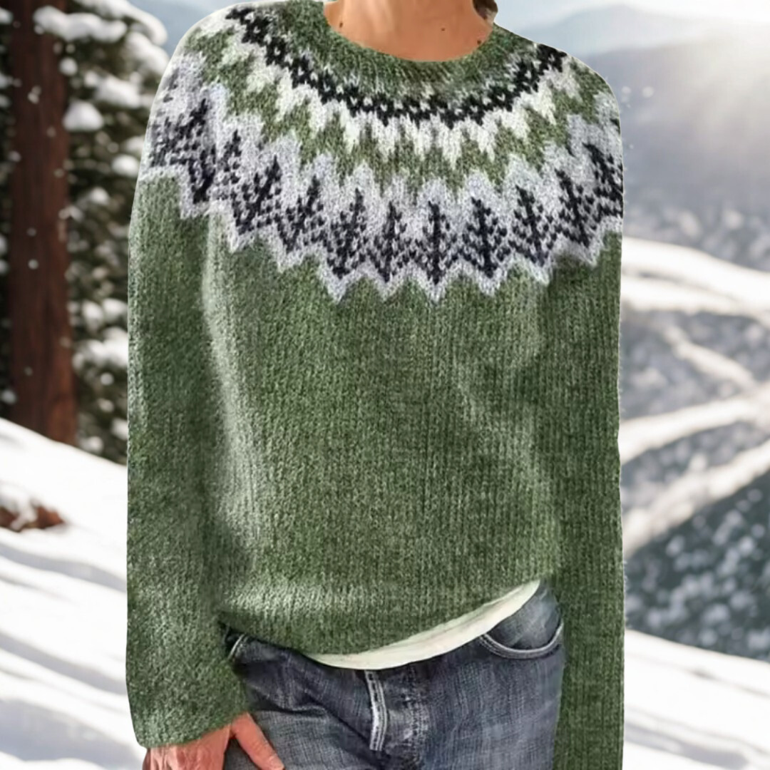 Eira – Pull chaud avec des détails d'hiver classiques