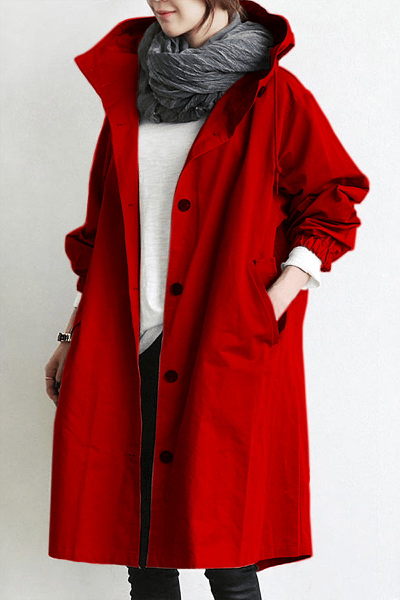 Dorte™ | Elegant women's long cardigan with collar and pockets