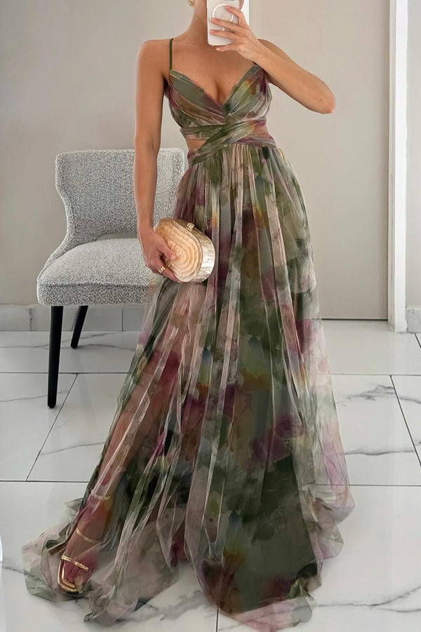 Viola | Magnifique maxi-robe à imprimé floral