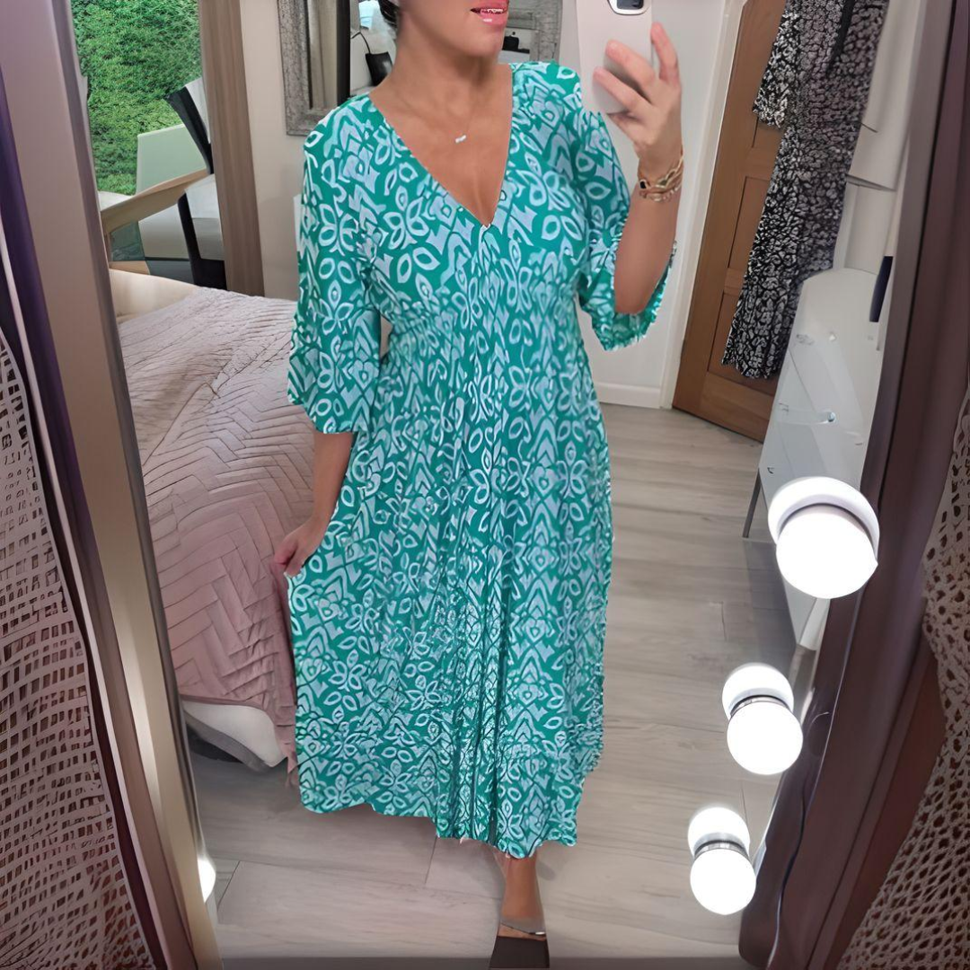 Dorte™ | Boho Printed Dress