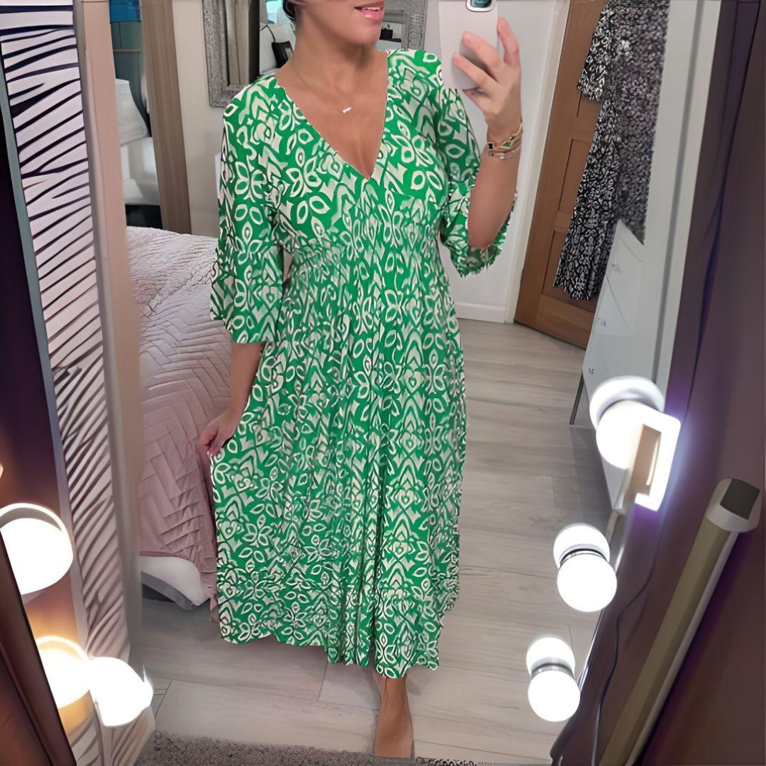 Dorte™ | Boho Printed Dress