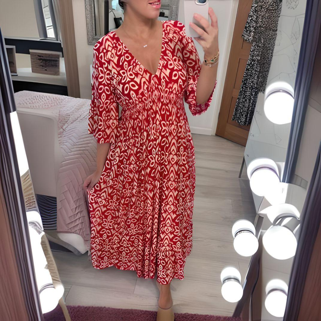 Dorte™ | Boho Printed Dress
