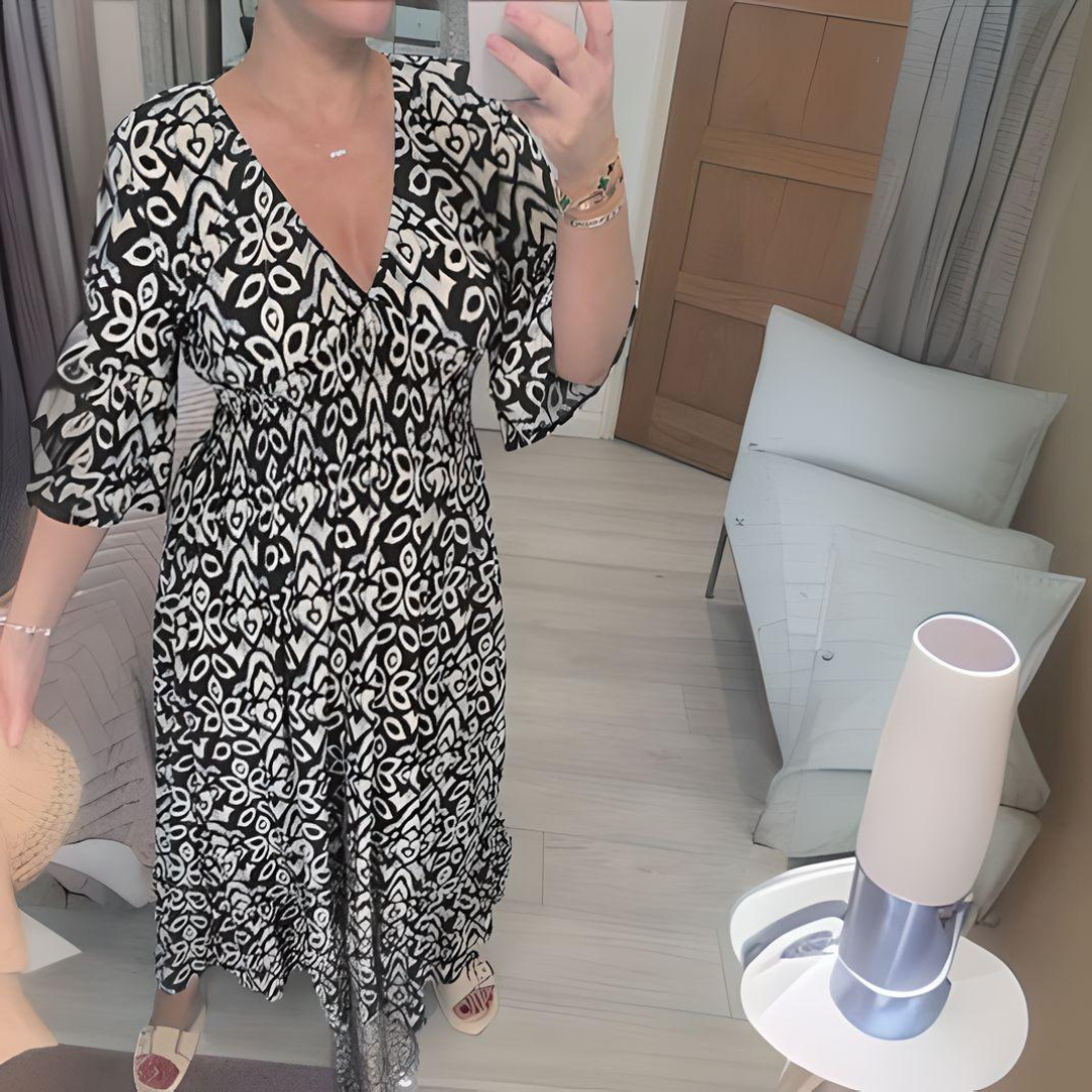 Dorte™ | Boho Printed Dress