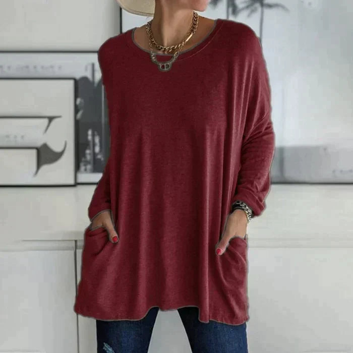 Dorte™ | Long Sleeve T-Shirt with Pocket