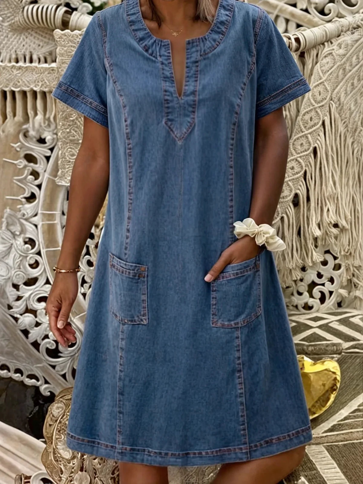 Freya™ | Myk Denim Kjole