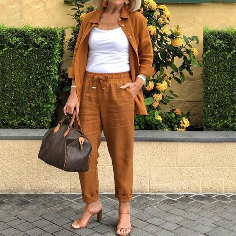 Dorte™ | Cotton and Linen Shirt and Pants Set
