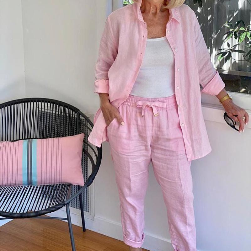 Dorte™ | Cotton and Linen Shirt and Pants Set