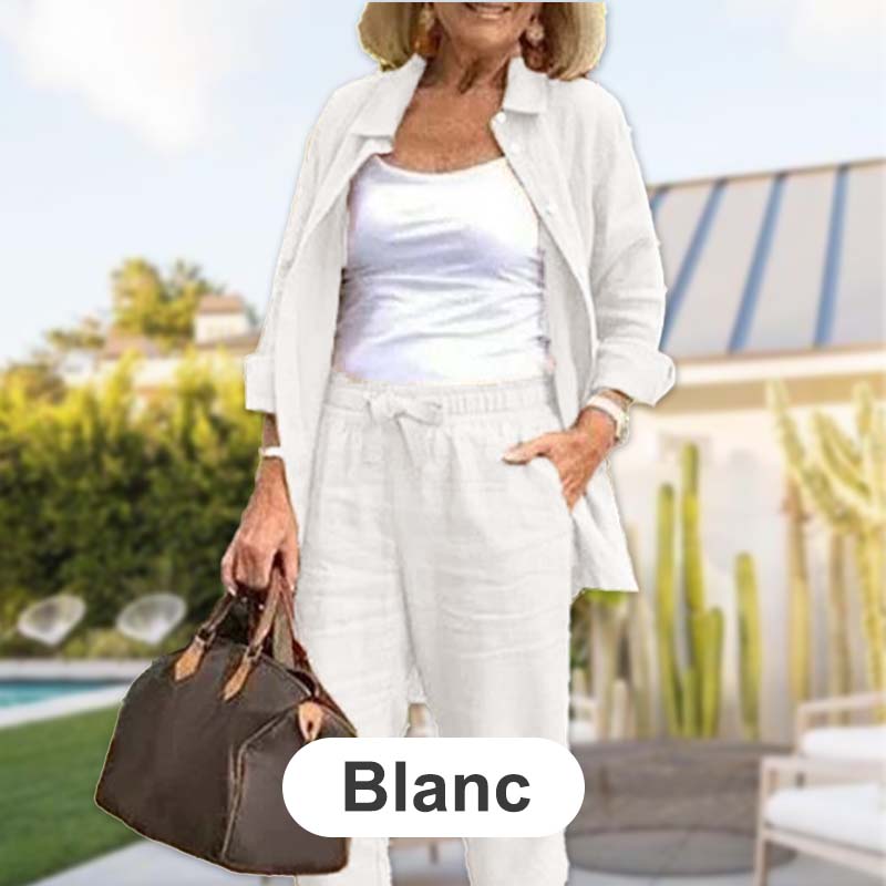 Dorte™ | Cotton and Linen Shirt and Pants Set