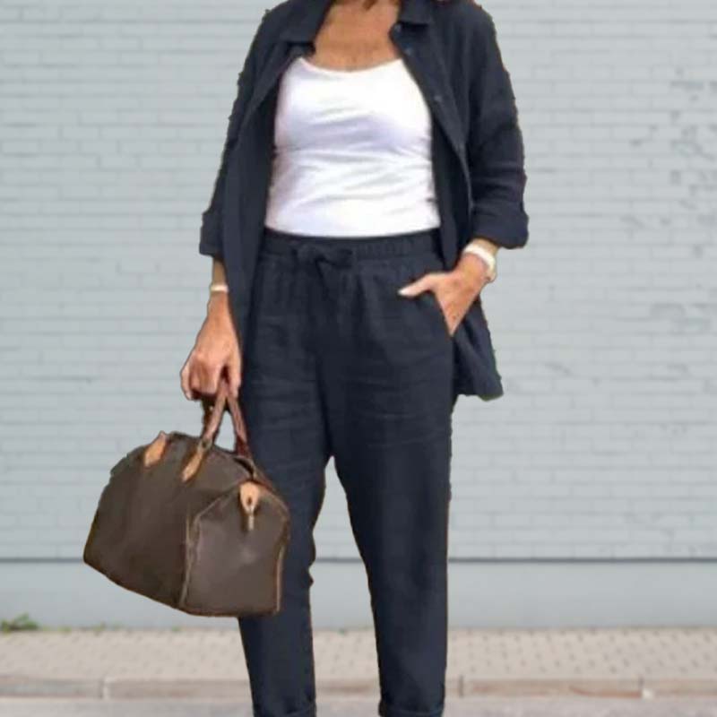 Dorte™ | Cotton and Linen Shirt and Pants Set