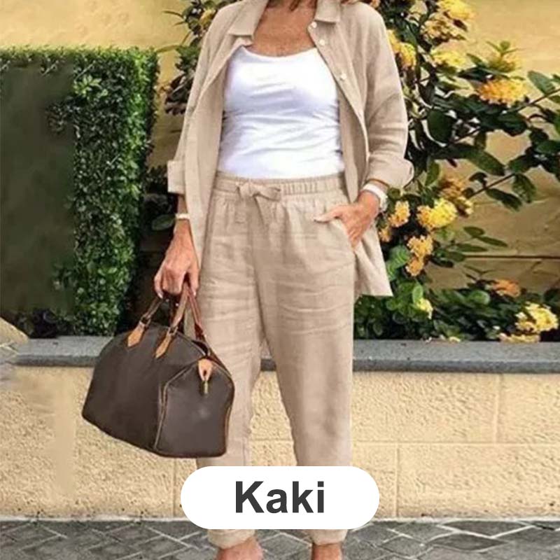 Dorte™ | Cotton and Linen Shirt and Pants Set