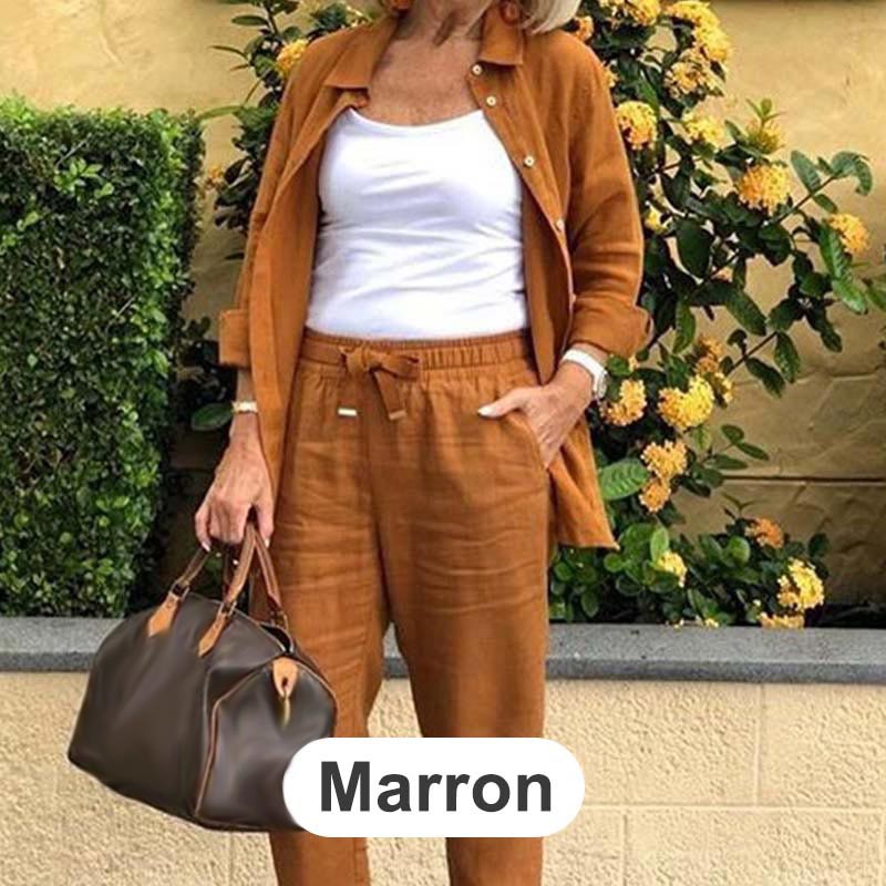 Dorte™ | Cotton and Linen Shirt and Pants Set