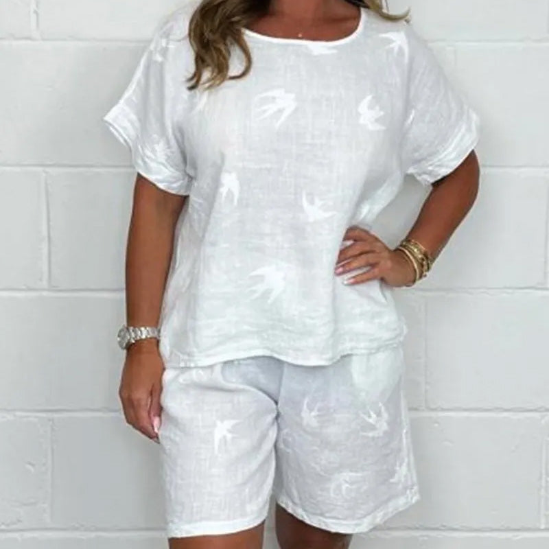 Dorte™ | Printed Cotton and Linen Casual Set