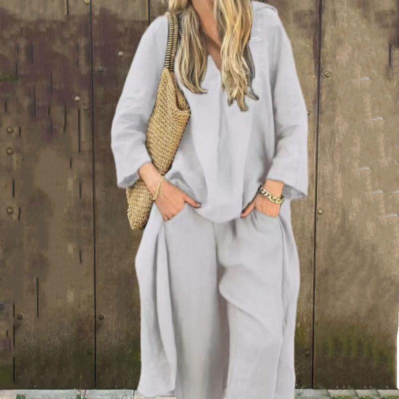 Dorte™ | 2-Piece Set with Pockets and V-Neck