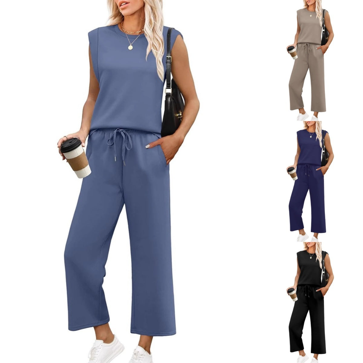 Dorte™ | Women's Casual Sleeveless Top with Wide Leg Pants