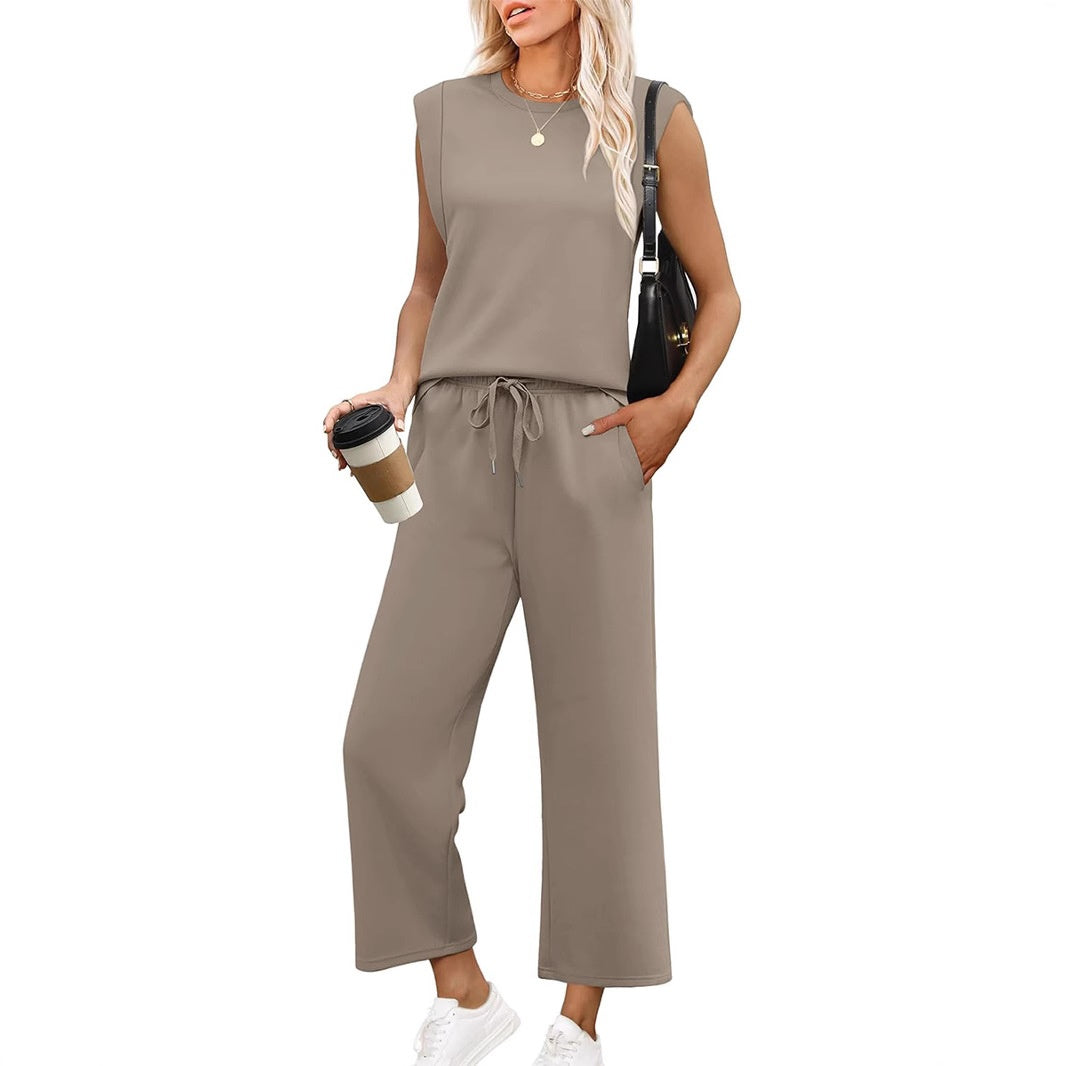 Dorte™ | Women's Casual Sleeveless Top with Wide Leg Pants