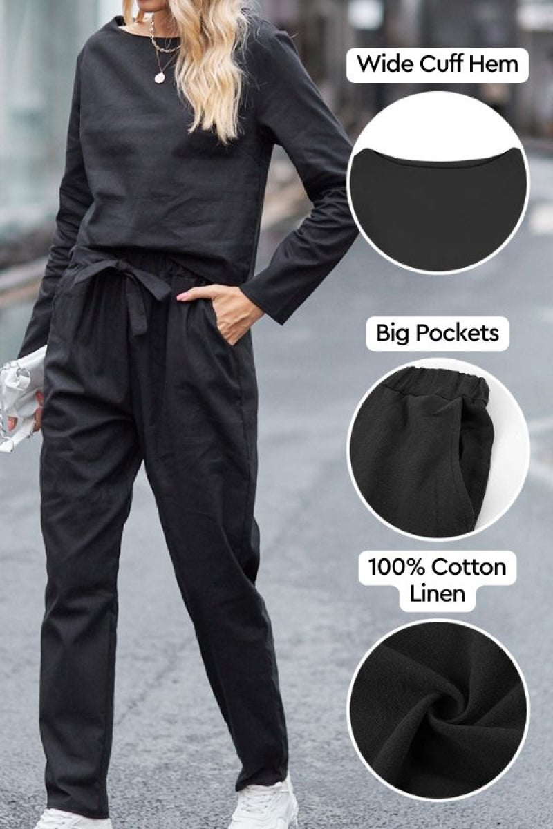 Dorte™ | Cotton Linen Monochrome 2 Piece Set
