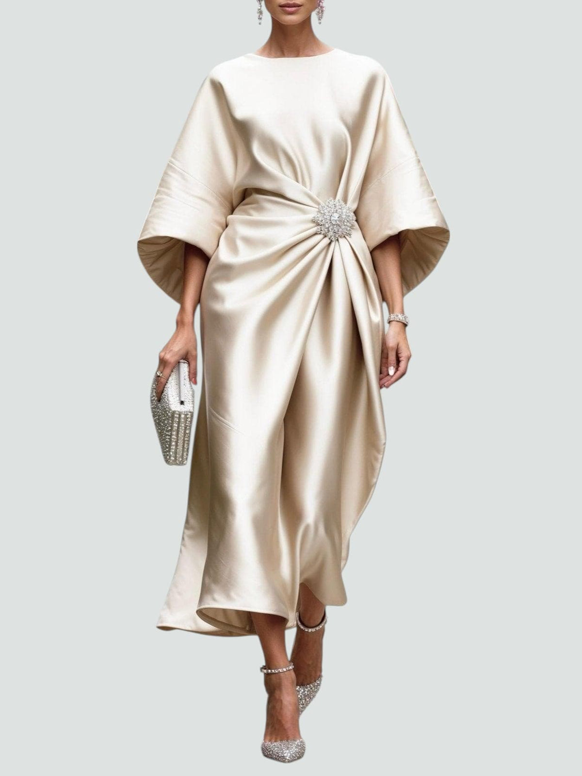 Albertine – Robe longue élégante en satin