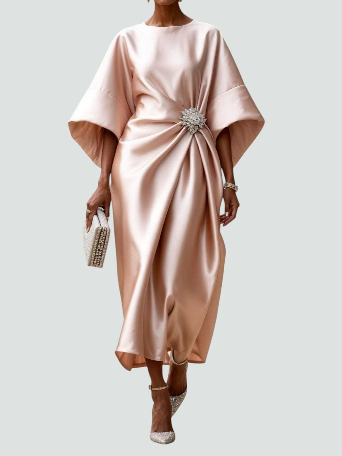 Albertine – Robe longue élégante en satin